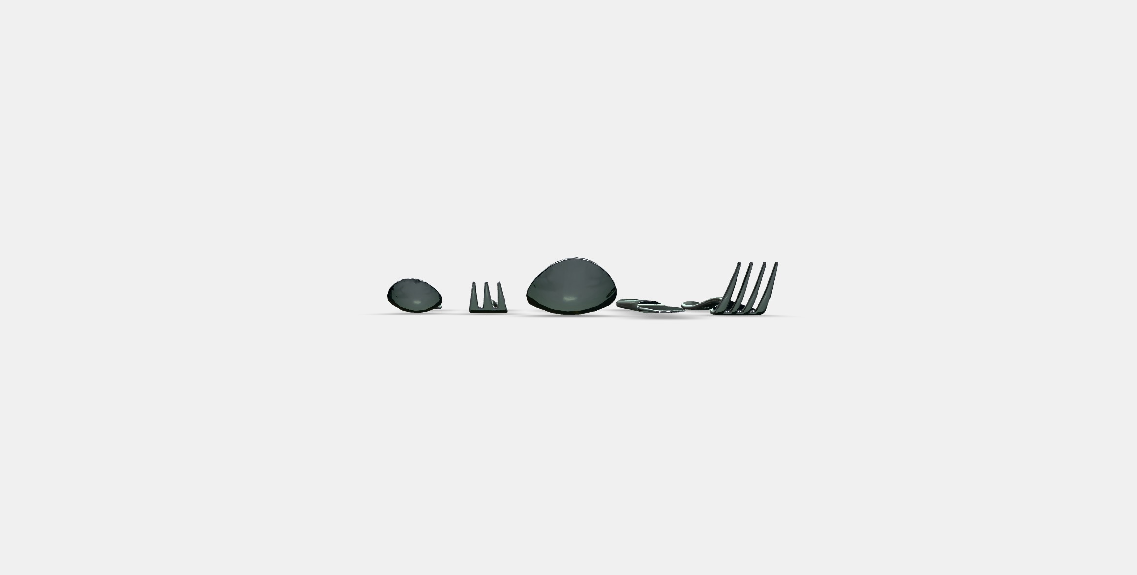 MARTORP 30-piece cutlery set Low-poly 3D model_14