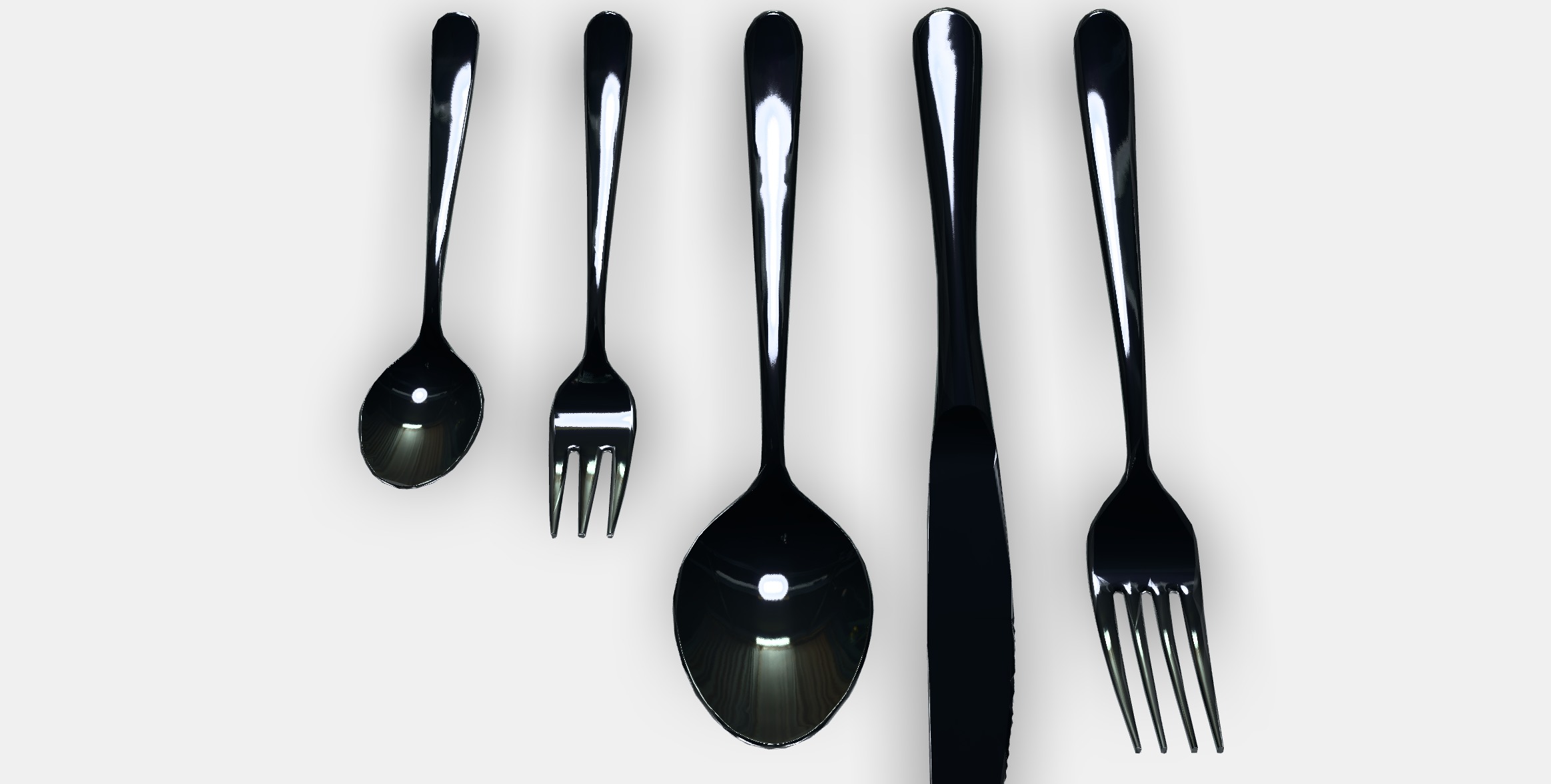 MARTORP 30-piece cutlery set Low-poly 3D model_6