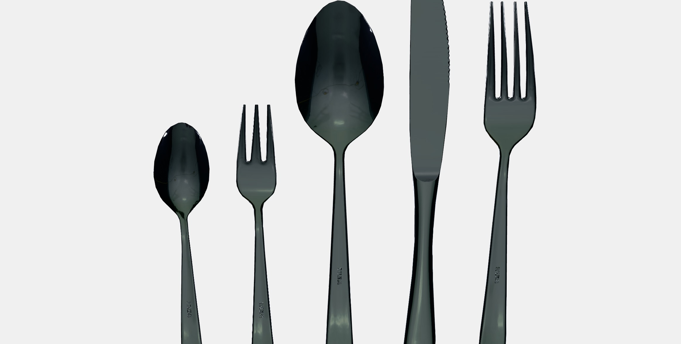 MARTORP 30-piece cutlery set Low-poly 3D model_8