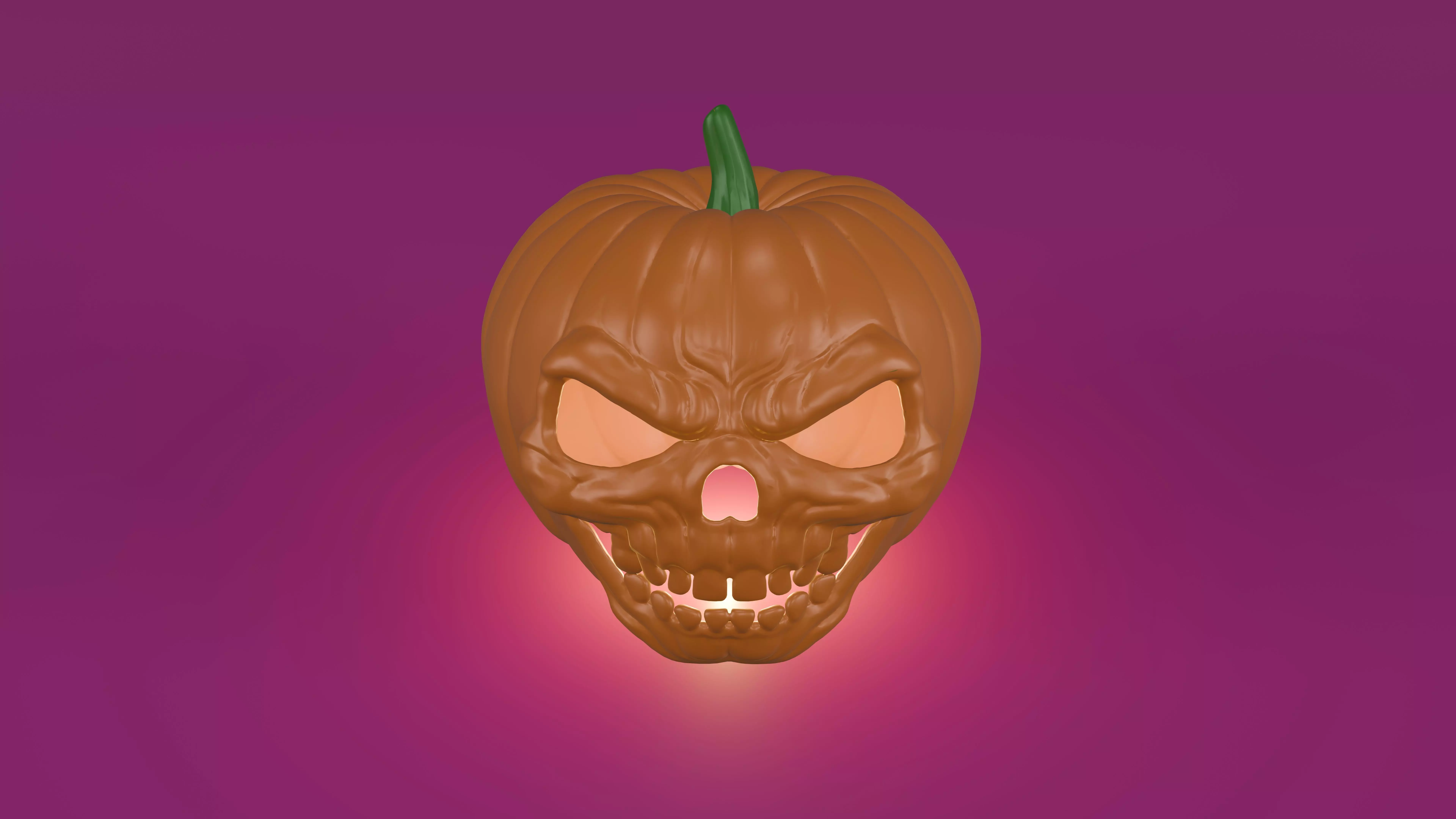 Halloween Pumpkin Skull 3D print model_0