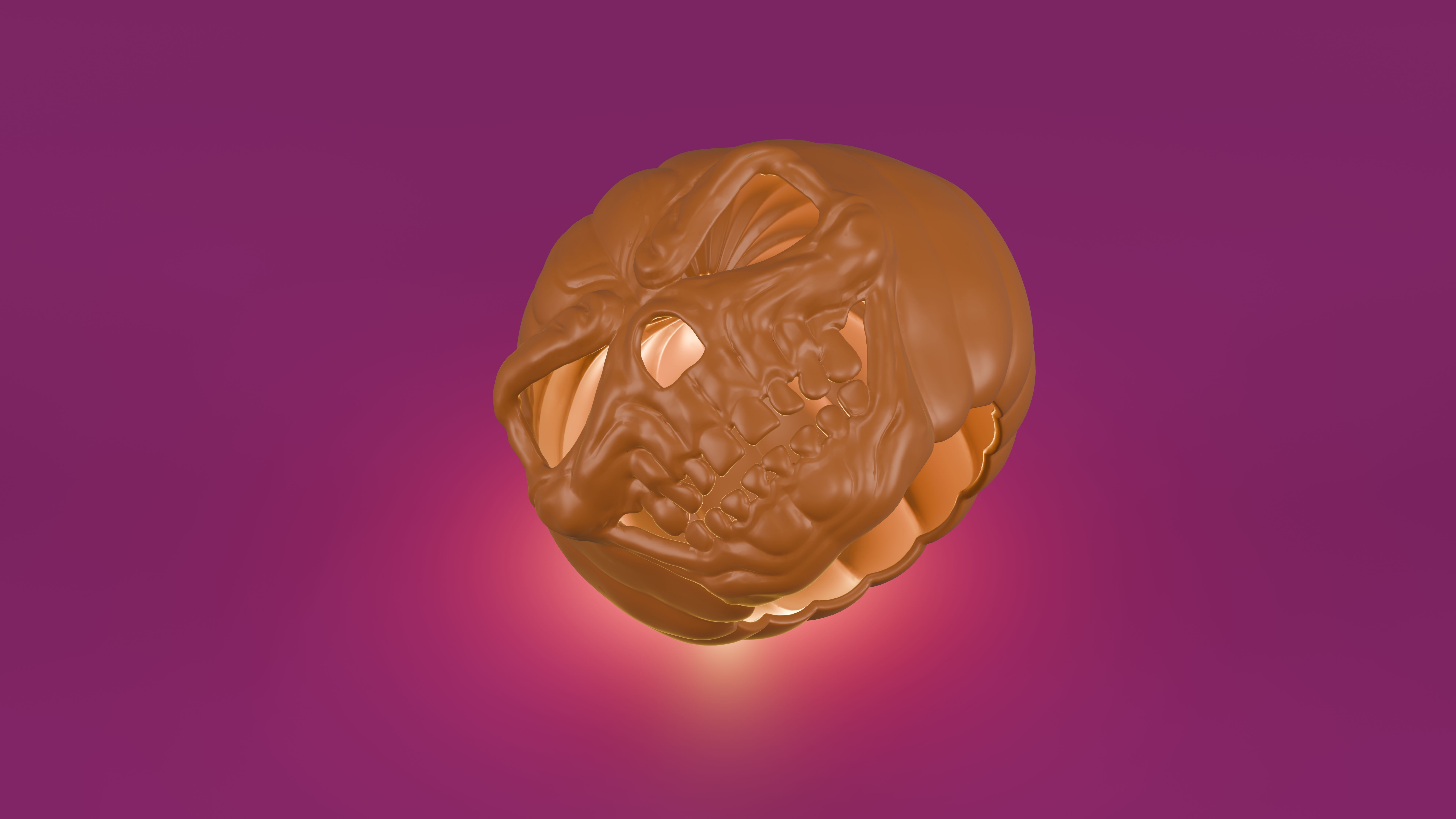 Halloween Pumpkin Skull 3D print model_6