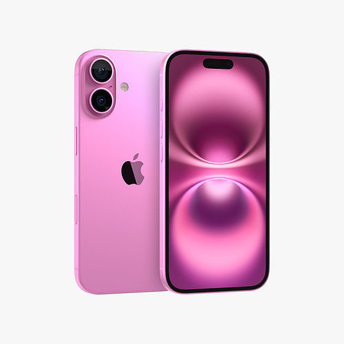 Apple iPhone 16 Pink 3D model