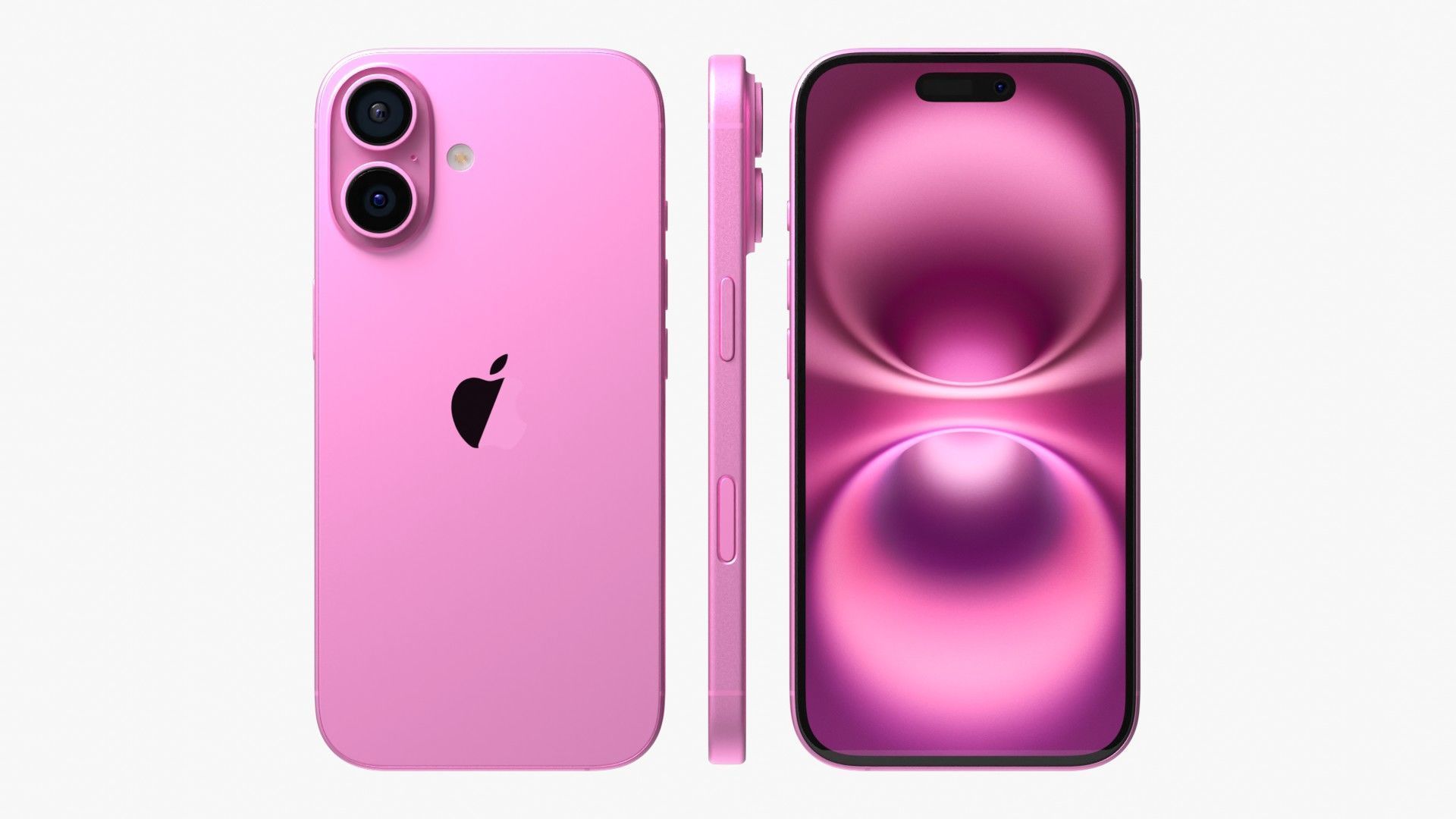 Apple iPhone 16 Pink 3D model_2