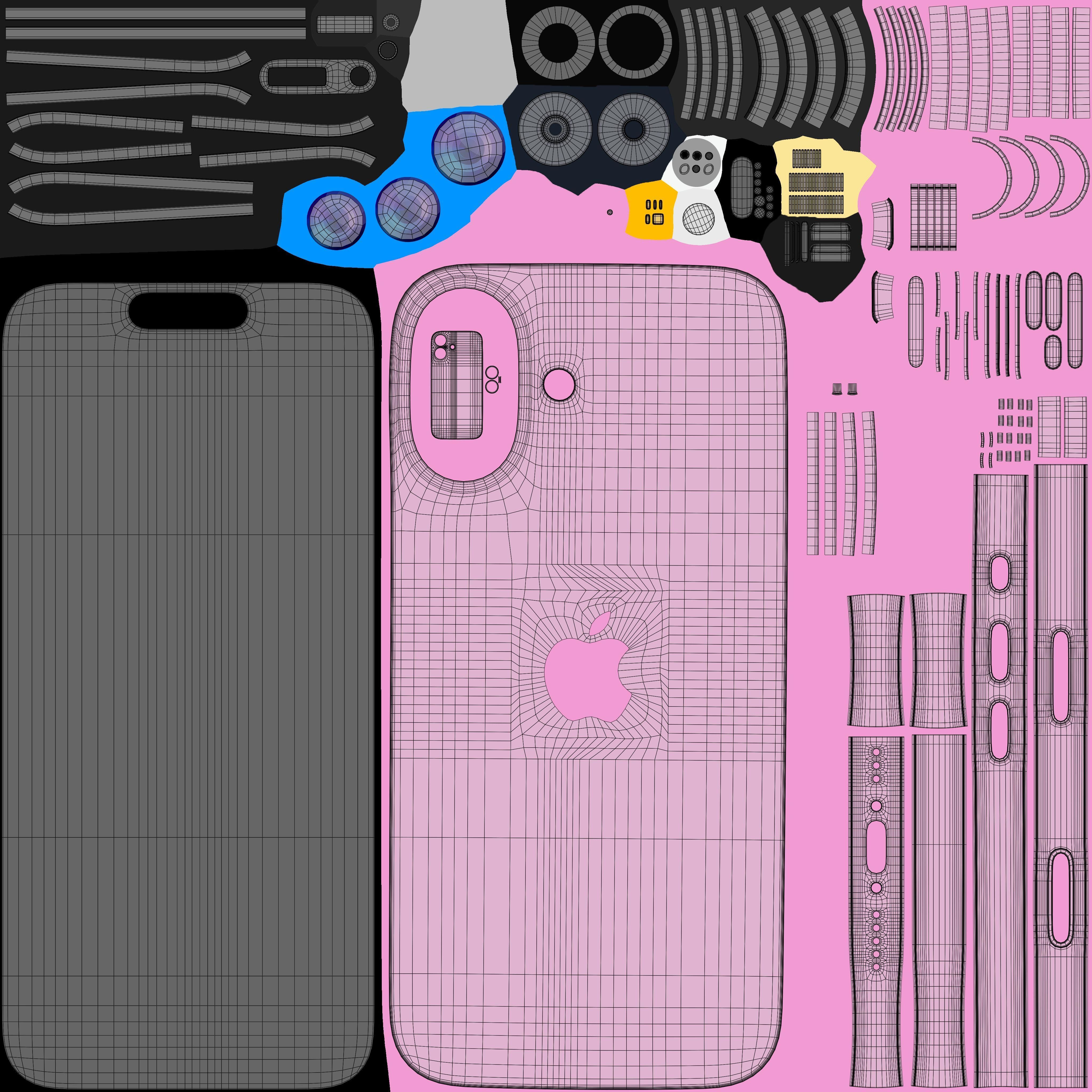 Apple iPhone 16 Pink 3D model_10