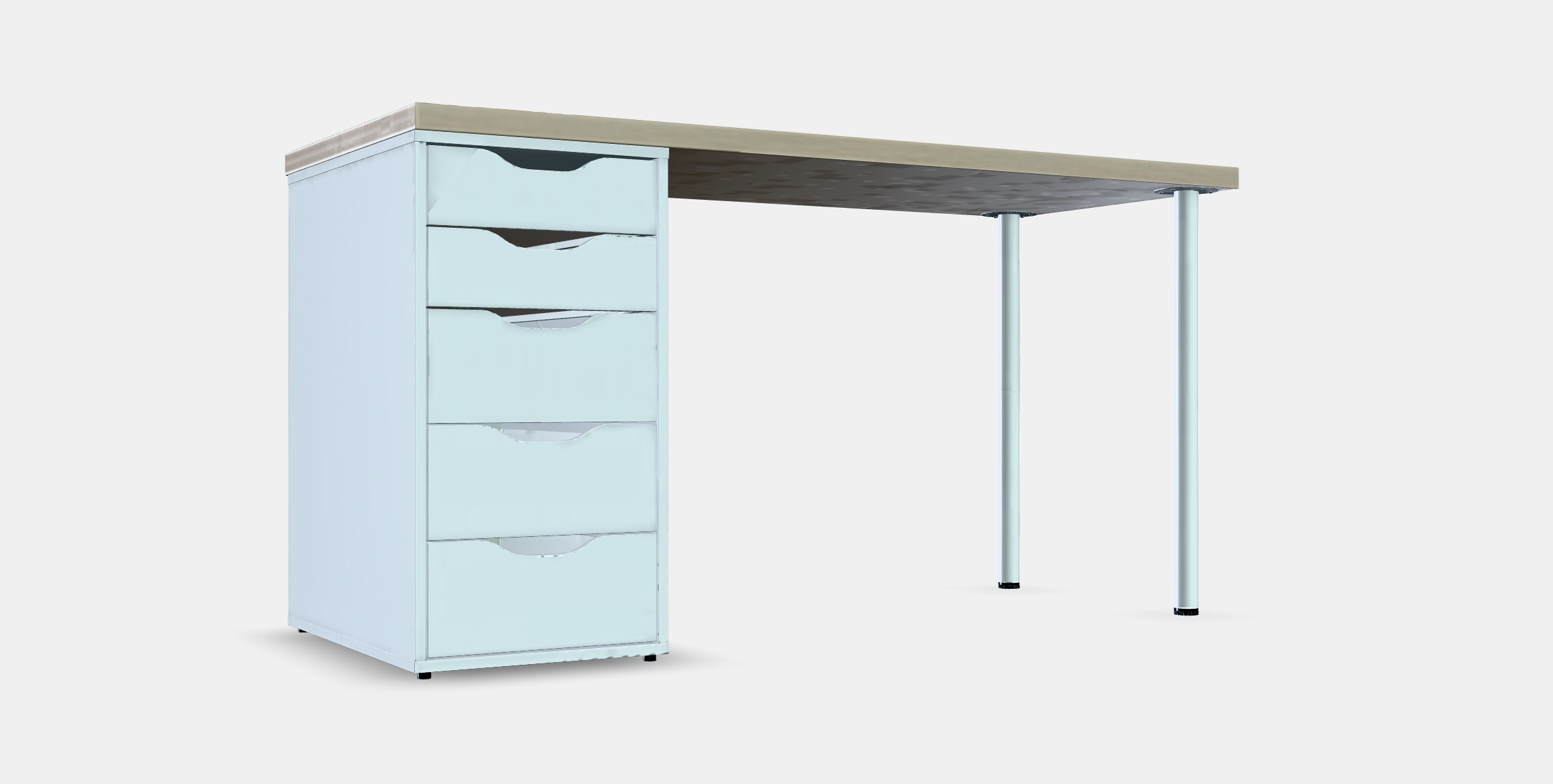 LAGKAPTEN - ALEX Desk 12 Low-poly 3D model_8