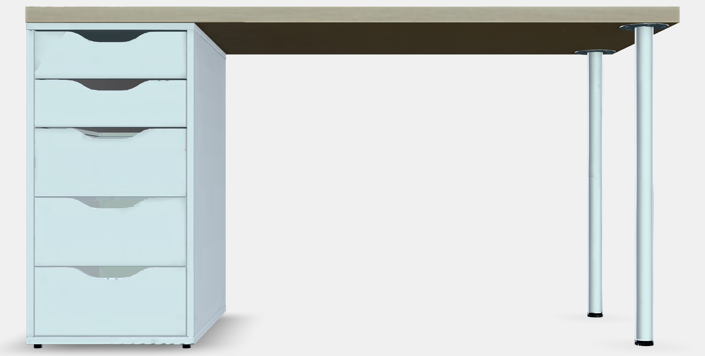 LAGKAPTEN - ALEX Desk 12 Low-poly 3D model_11