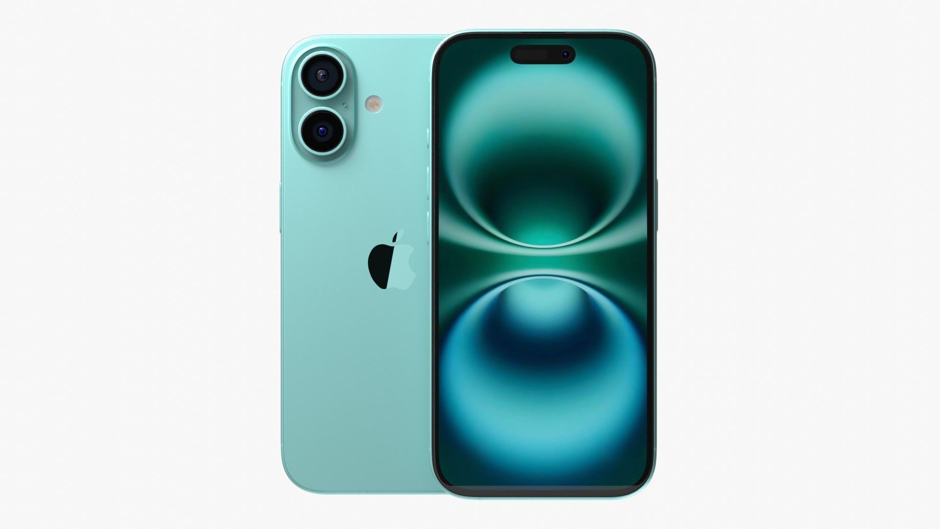 Apple iPhone 16 Teal 3D model_1