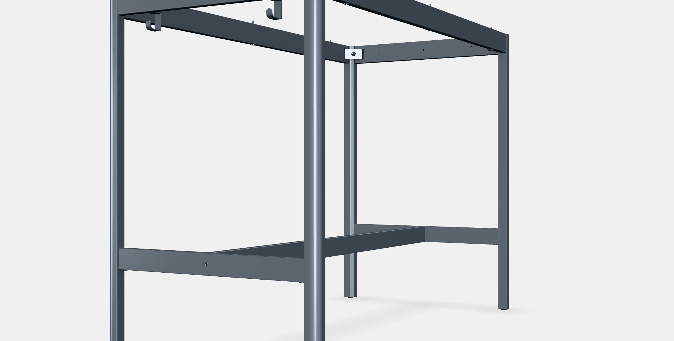 IDASEN Underframe for table top 2 Low-poly 3D model_6