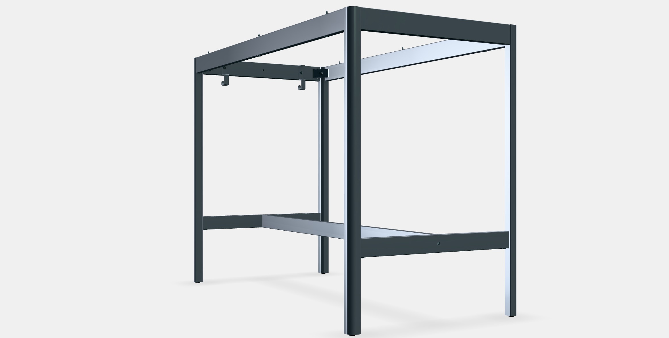 IDASEN Underframe for table top 2 Low-poly 3D model_9