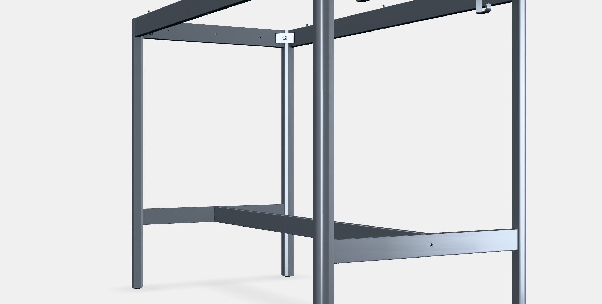 IDASEN Underframe for table top 2 Low-poly 3D model_2