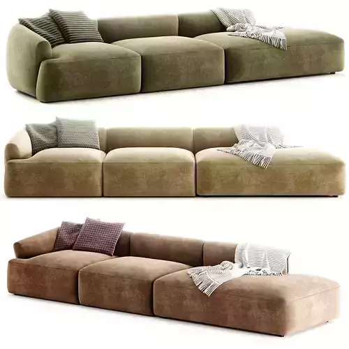 Chaise Longue XL componibile In Boucle Sofia