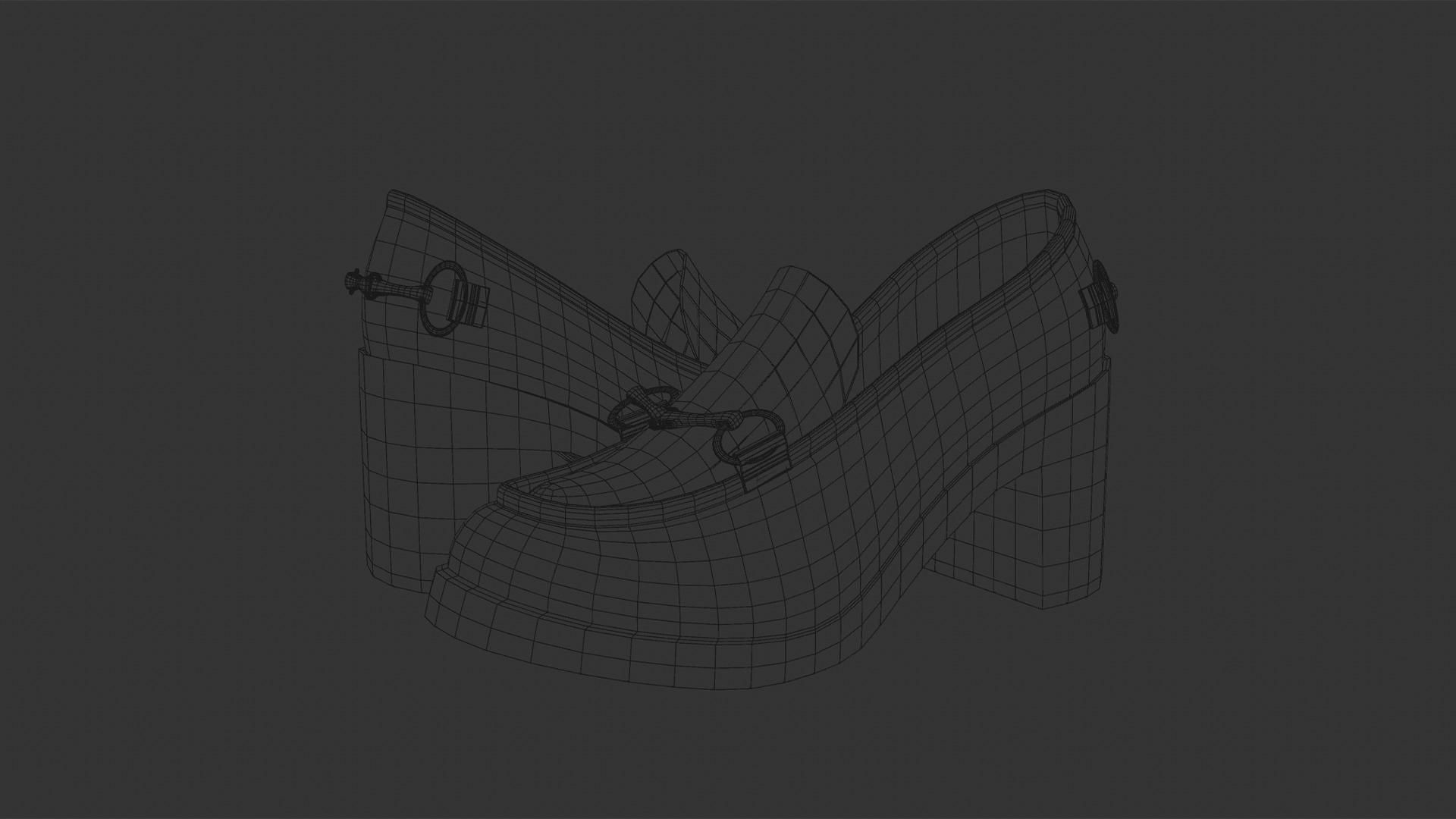 Heels Shoes Low-poly 3D model_6