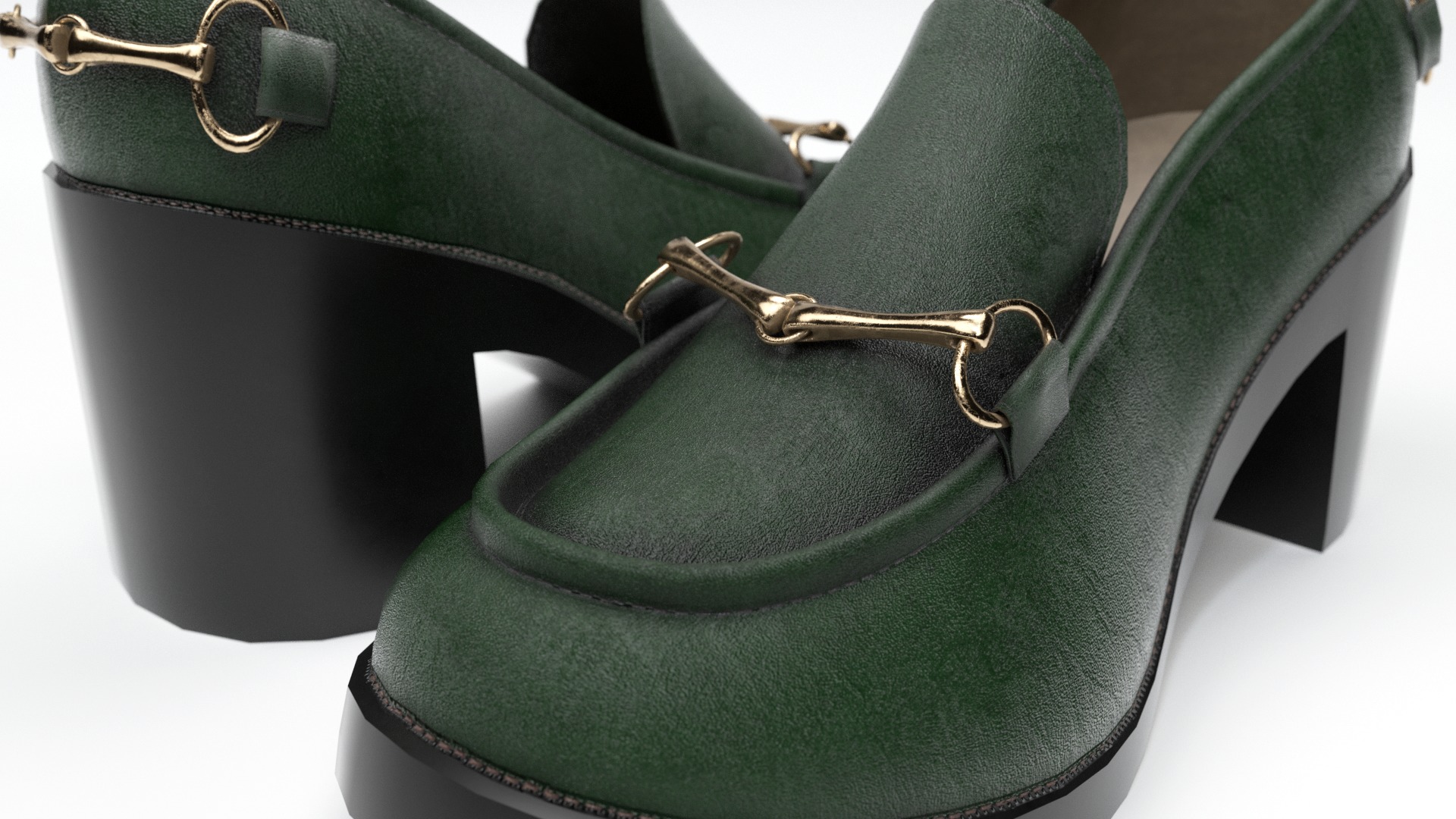 Heels Shoes Low-poly 3D model_3