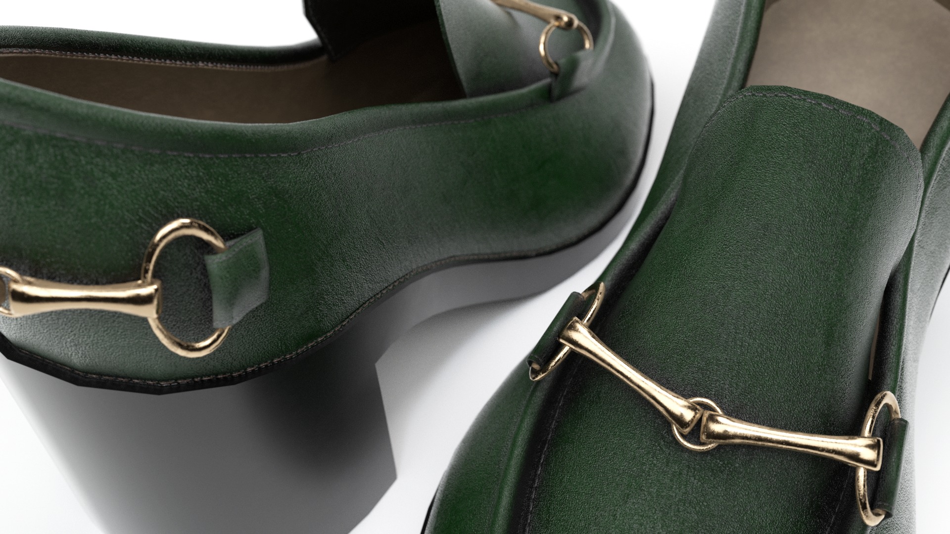 Heels Shoes Low-poly 3D model_5