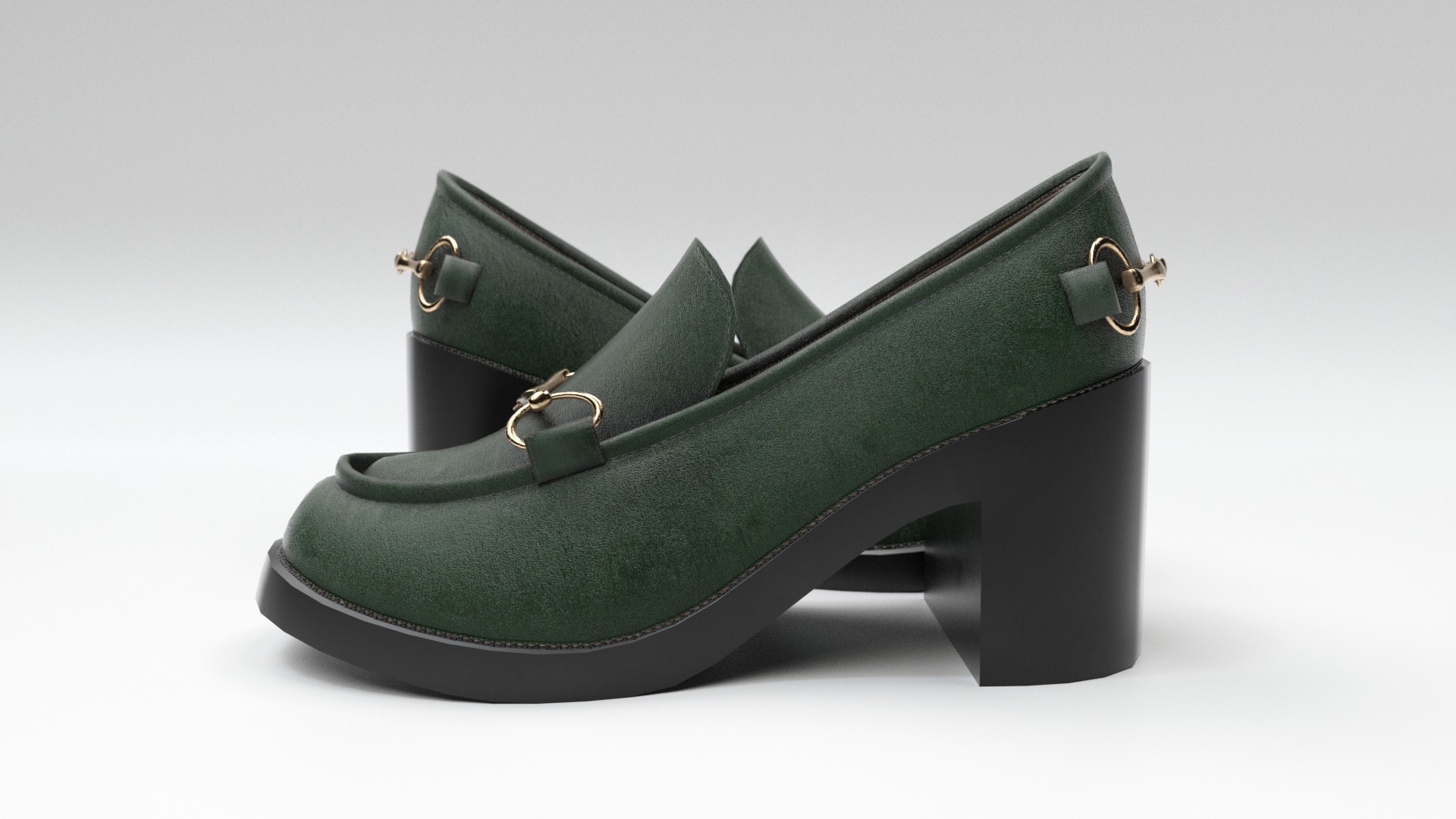 Heels Shoes Low-poly 3D model_2