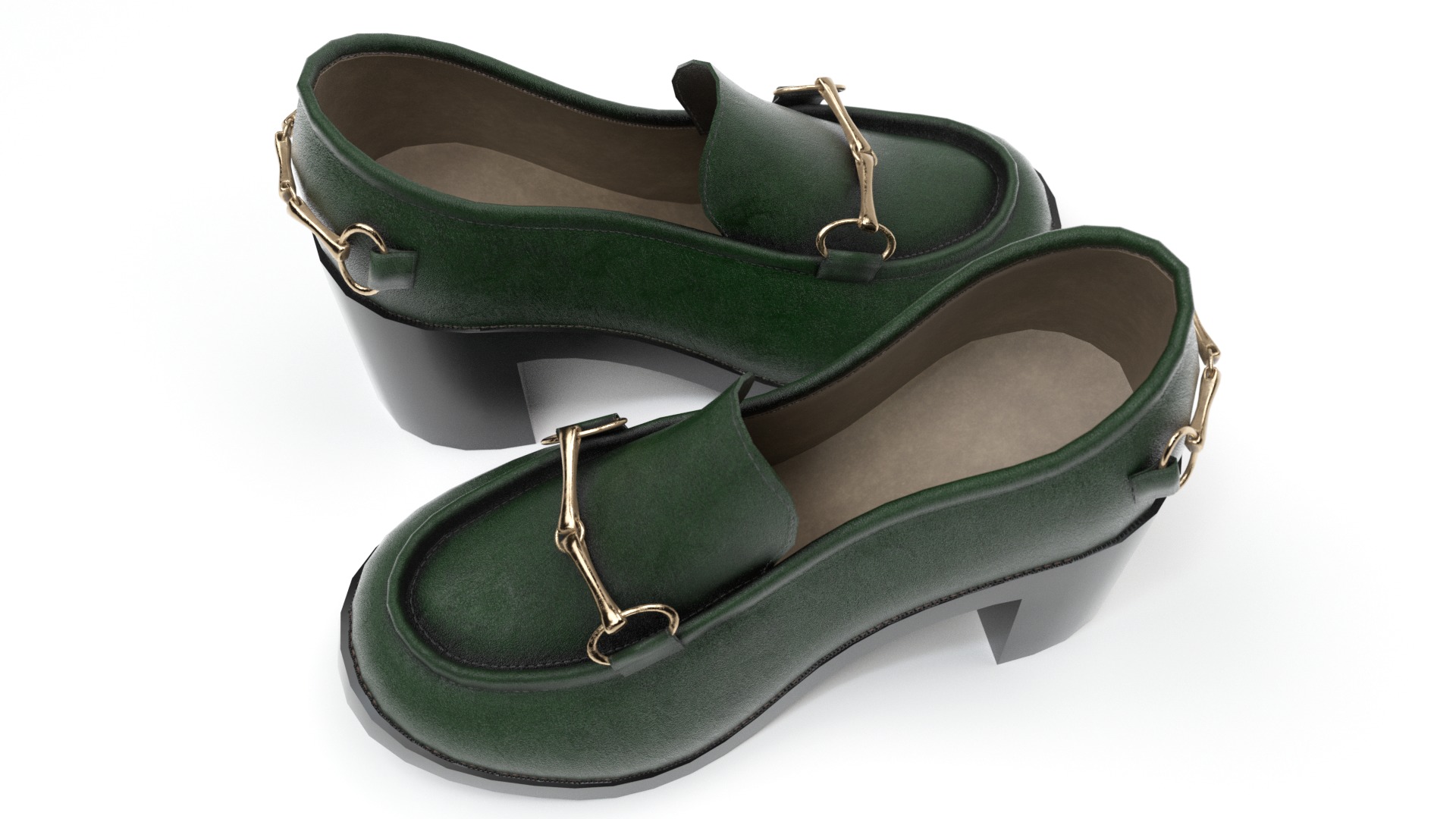 Heels Shoes Low-poly 3D model_4