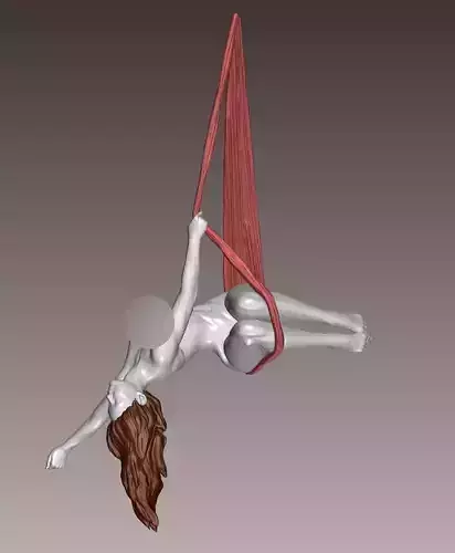Viva Aerial Dancing Girl Female athletic 3D print model