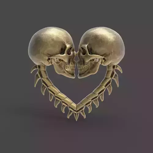 skull love 3d model for printing