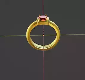 Ring with 1 Gemstone placement