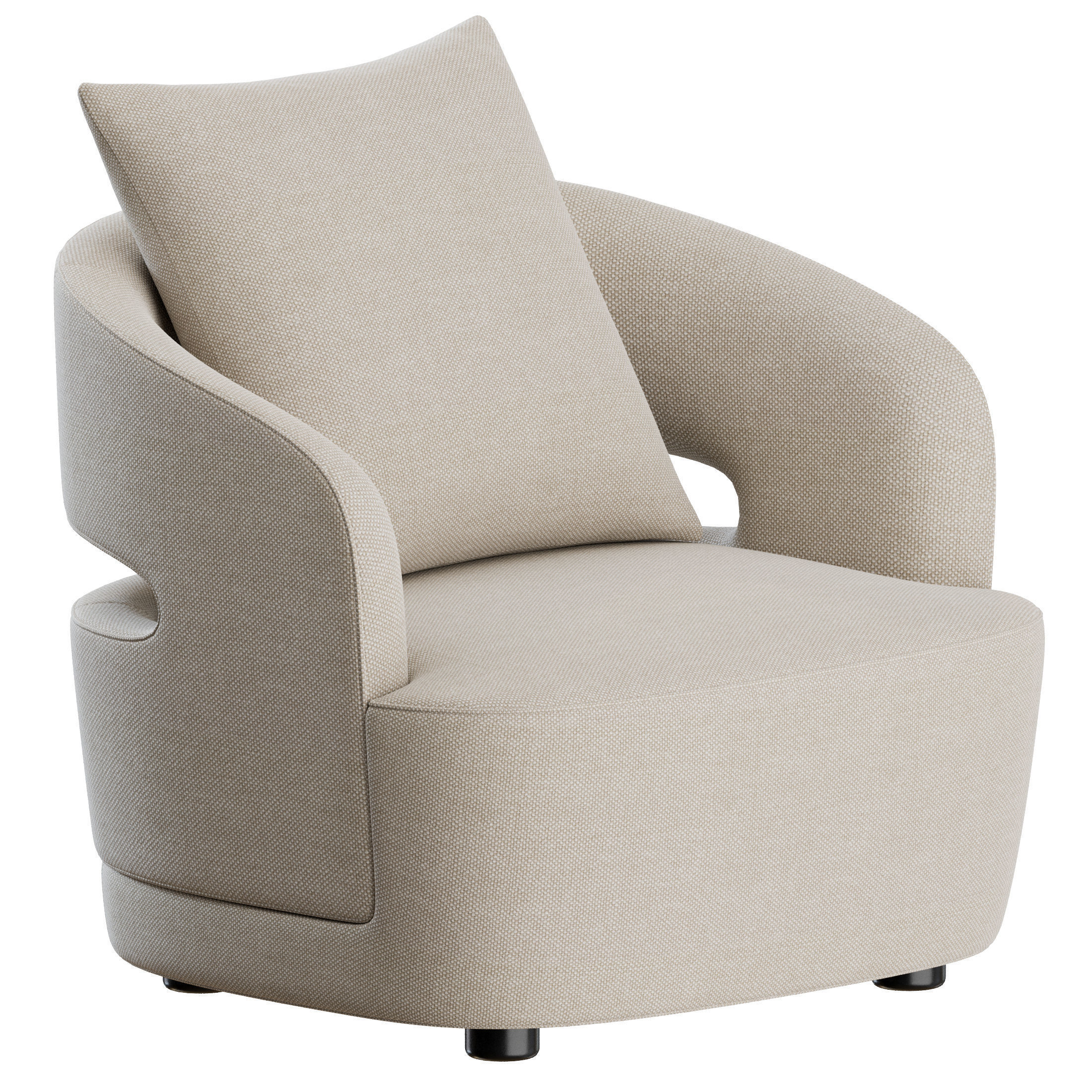 Lucio Armchair  3D model_1