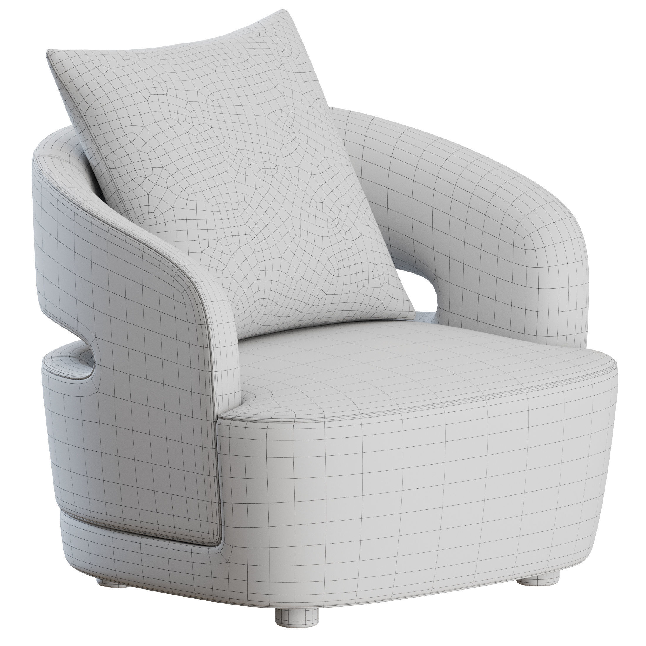 Lucio Armchair  3D model_4