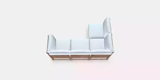 NAMMARO Modular corner sofa 3-seat Low-poly 3D model