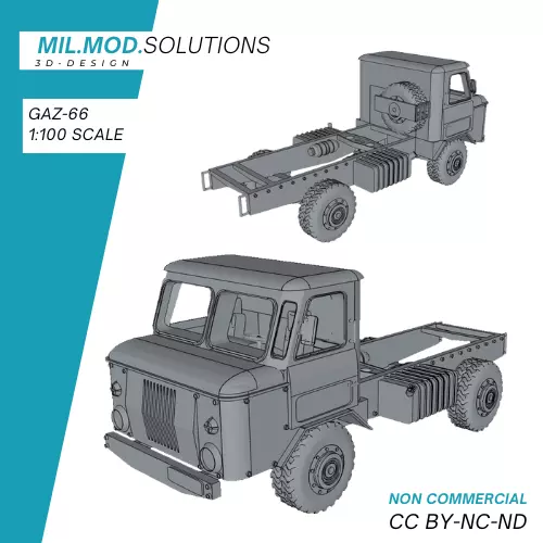 GAZ 66 3D print model_0