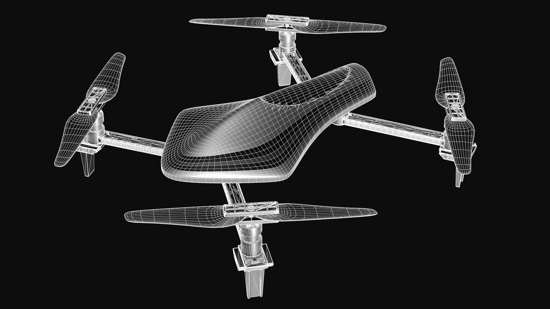 Quadcopter drone v1 3D model_6