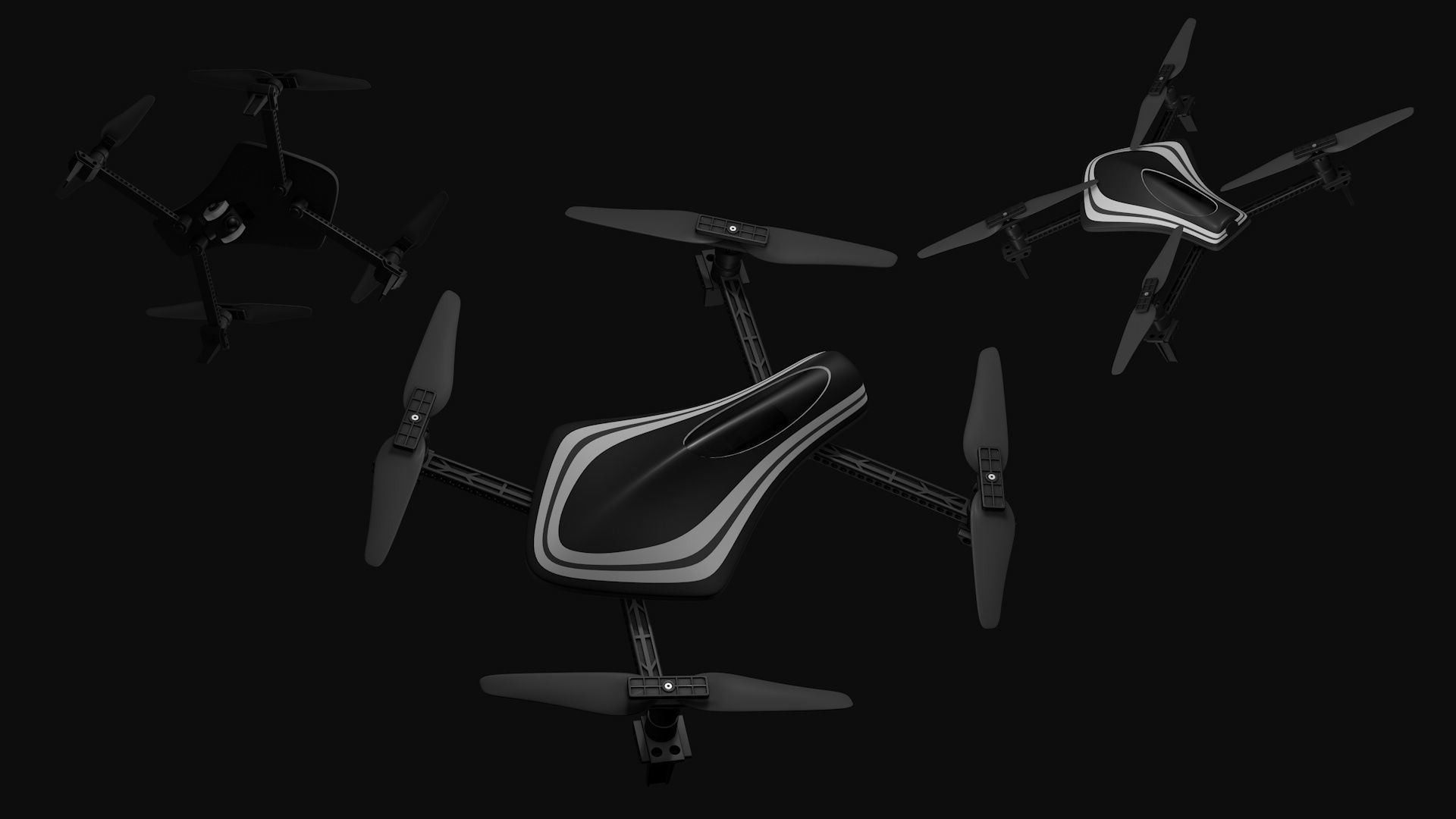 Quadcopter drone v1 3D model_5