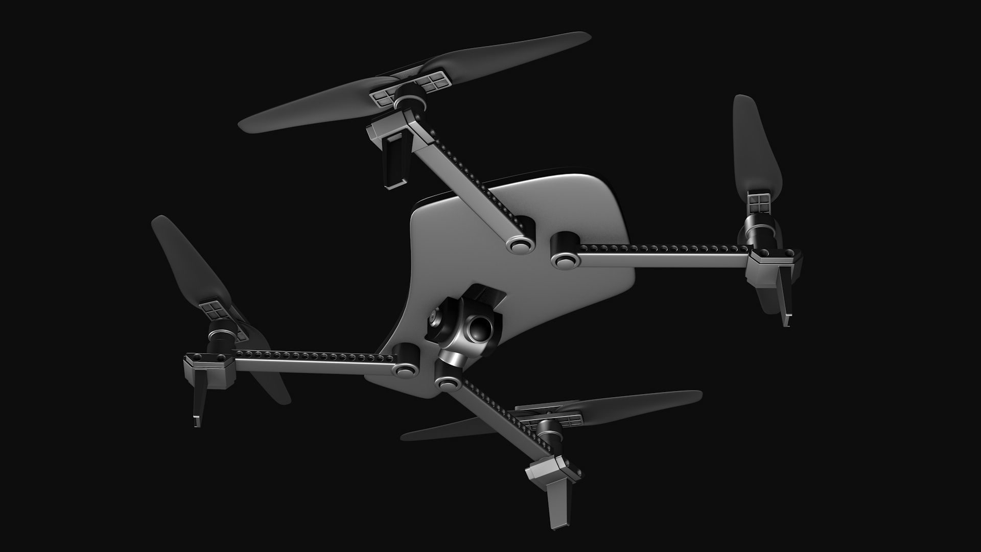Quadcopter drone v1 3D model_2