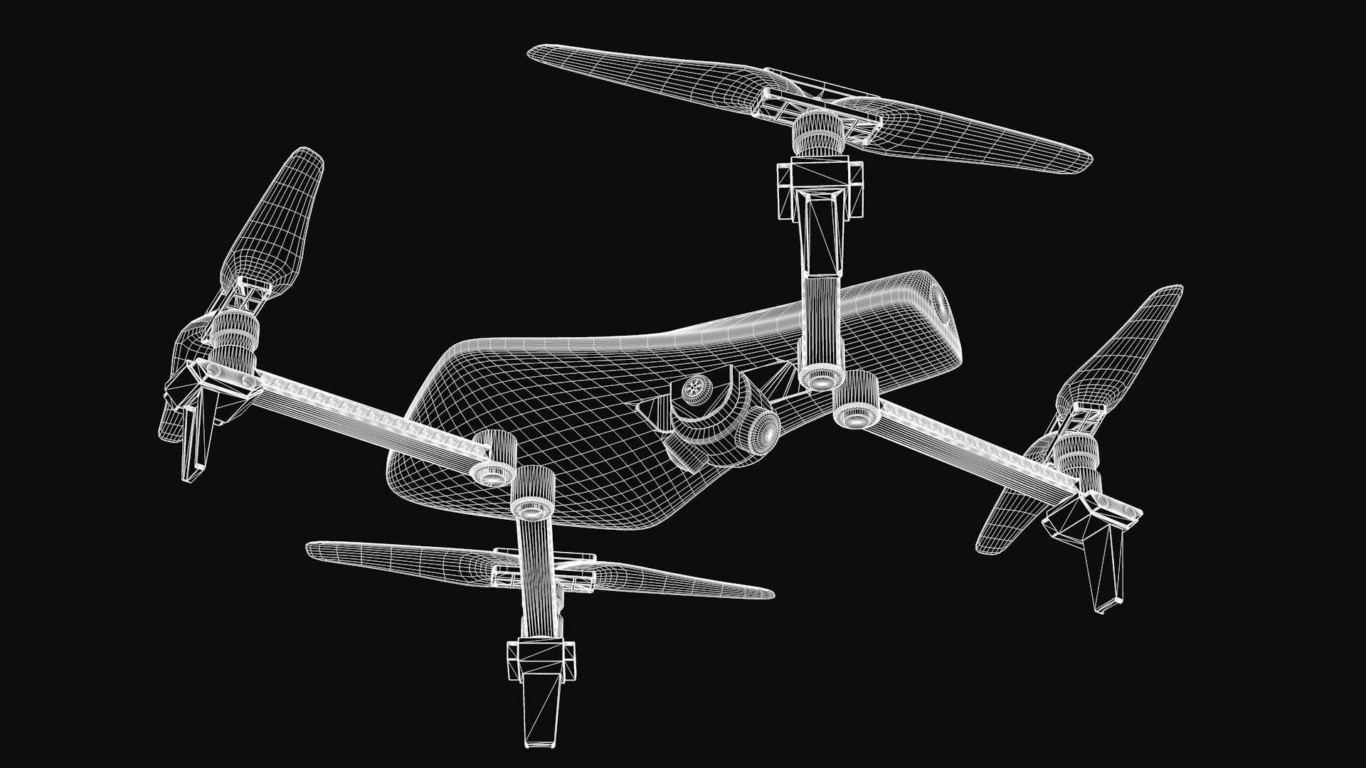 Quadcopter drone v1 3D model_7