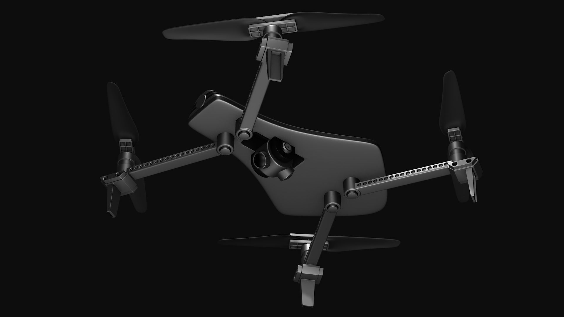 Quadcopter drone v1 3D model_3