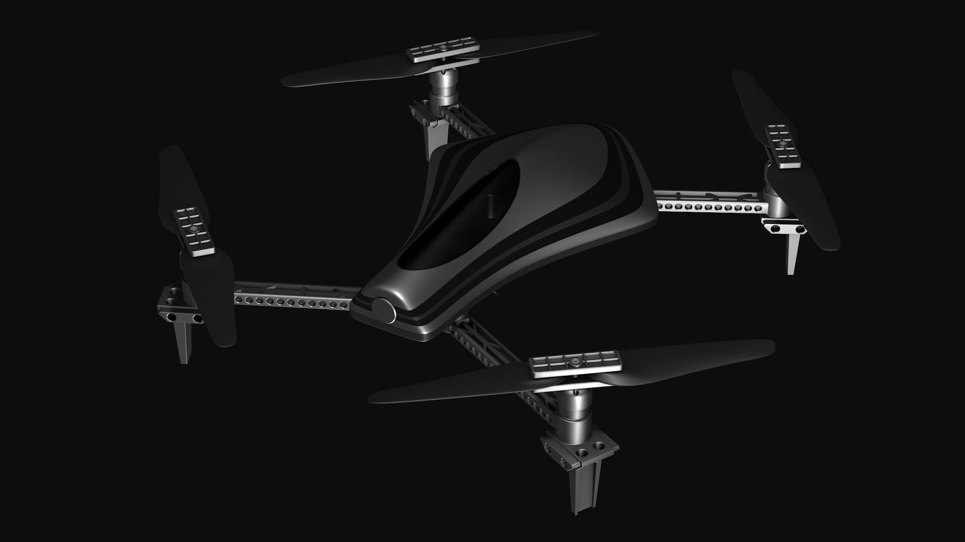 Quadcopter drone v1 3D model_1