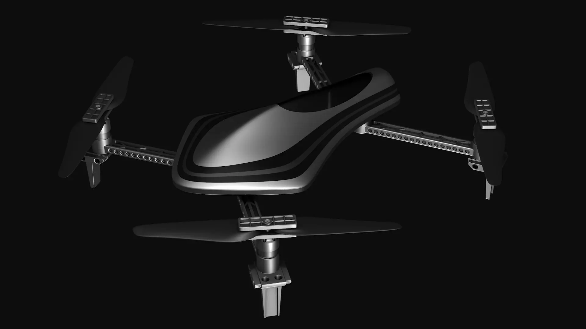 Quadcopter drone v1 3D model_0