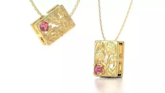 Birthflower Box Pendant October 3D print model