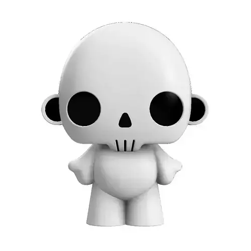 Death Hug 3D Printable Art Toy Figure for Personal Commercial