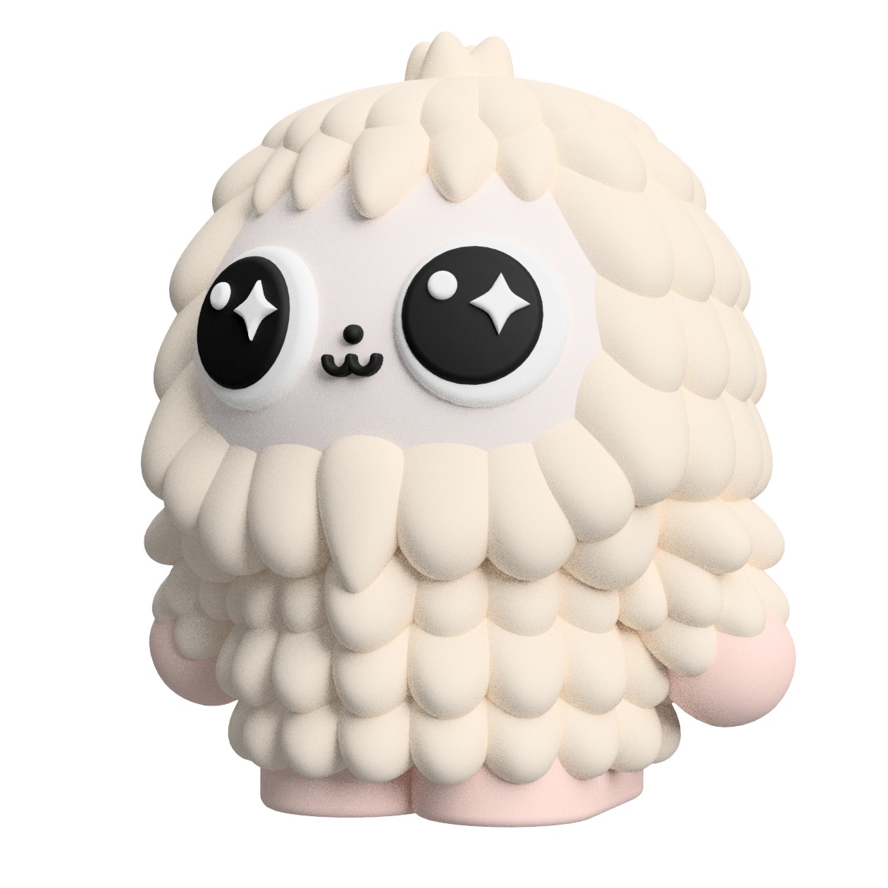 Customizable Snowball the Yeti Art Toy Figure 3D print model_1