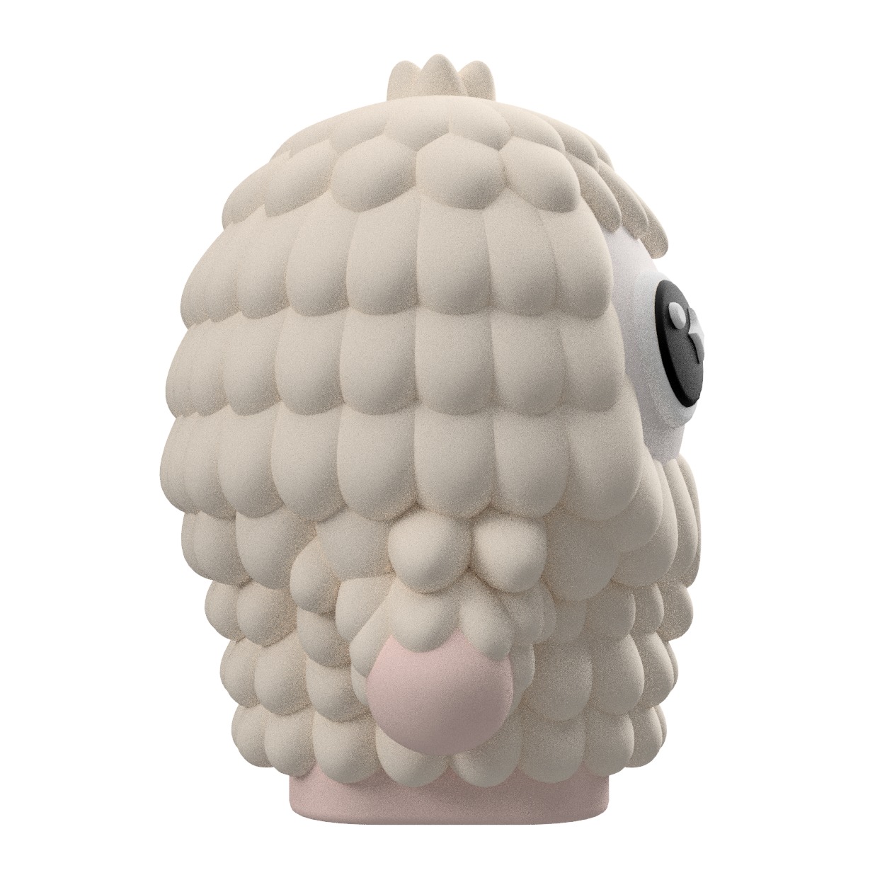 Customizable Snowball the Yeti Art Toy Figure 3D print model_3
