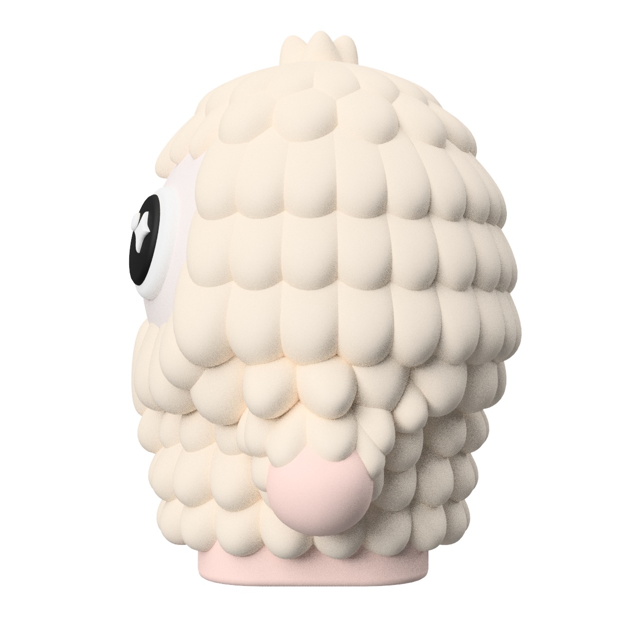 Customizable Snowball the Yeti Art Toy Figure 3D print model_2