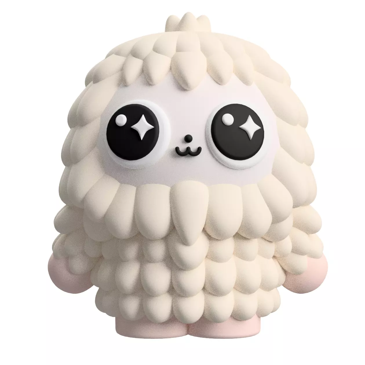 Customizable Snowball the Yeti Art Toy Figure 3D print model_0