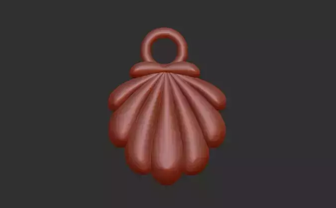 shell pentant 3d model for printing