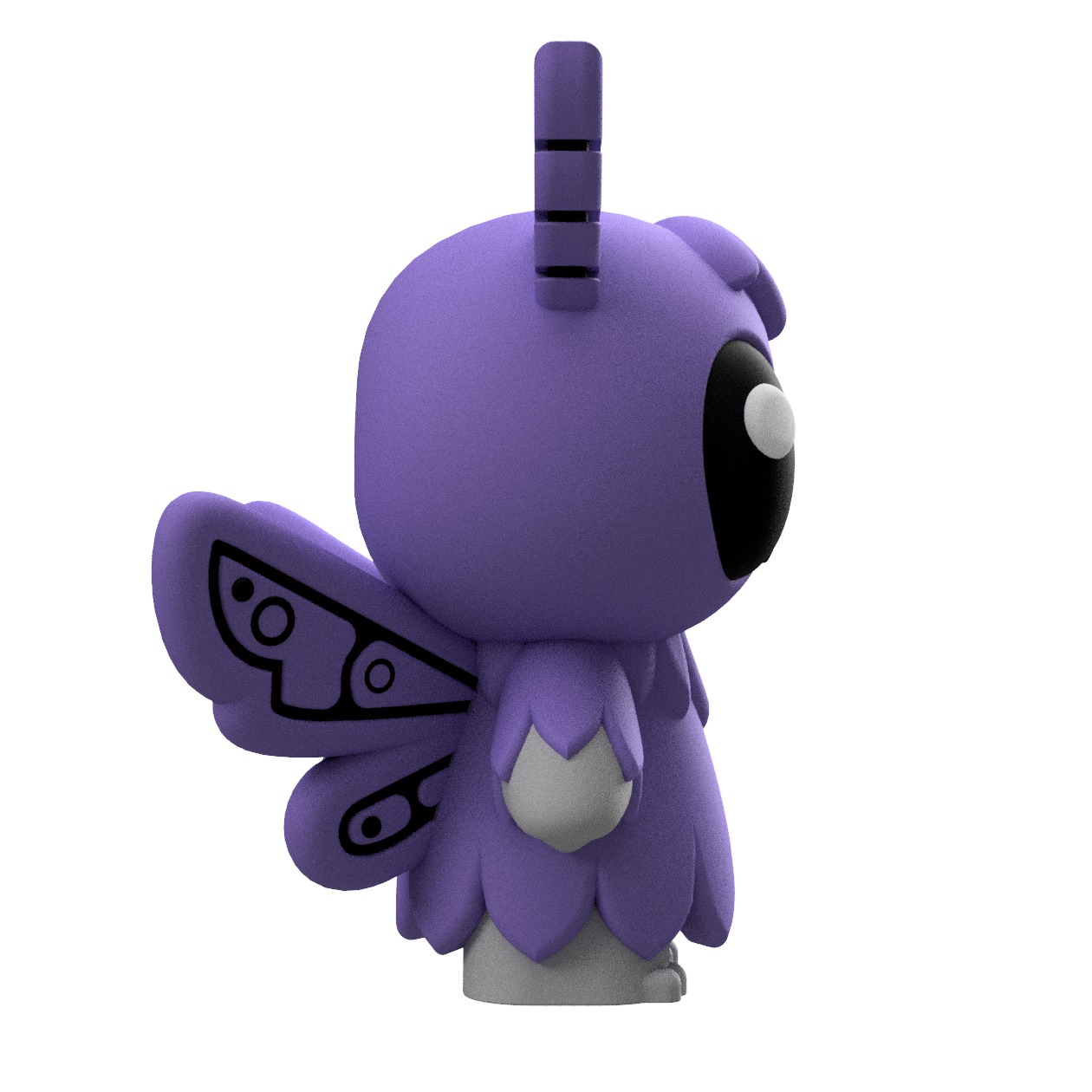 Mothman Cryptid Art Toy Art Toy Figure 3D print model_3