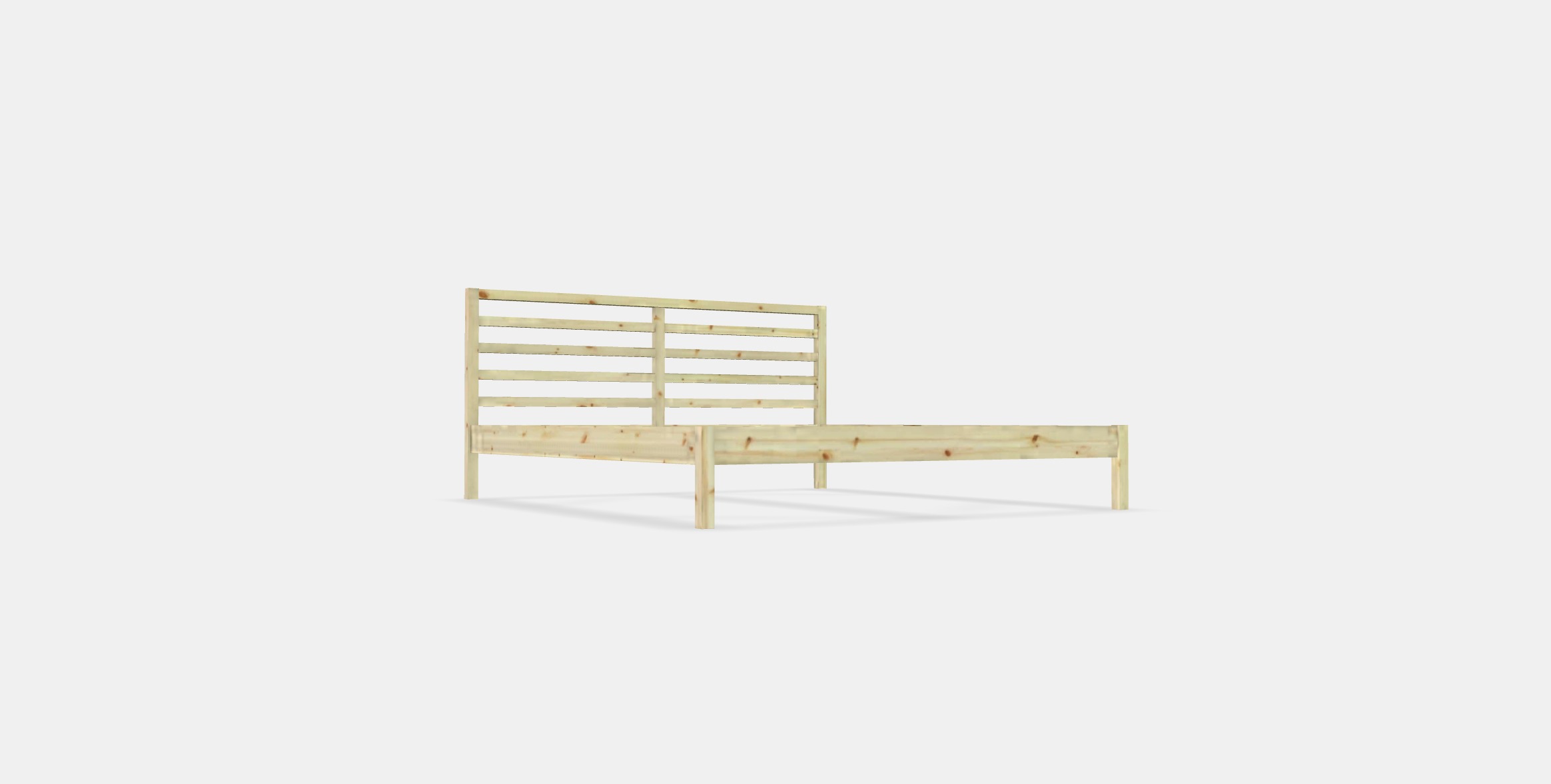 TARVA Bed frame Low-poly 3D model_3