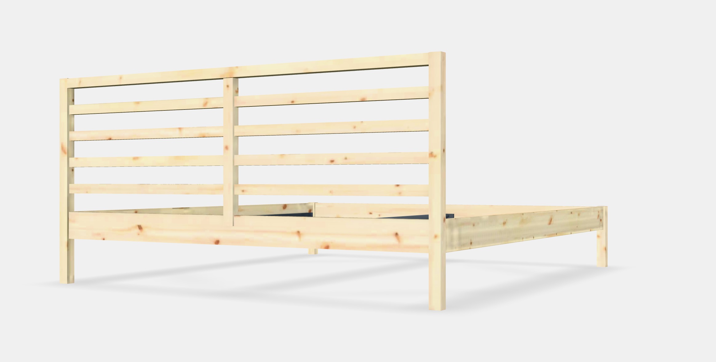 TARVA Bed frame Low-poly 3D model_6