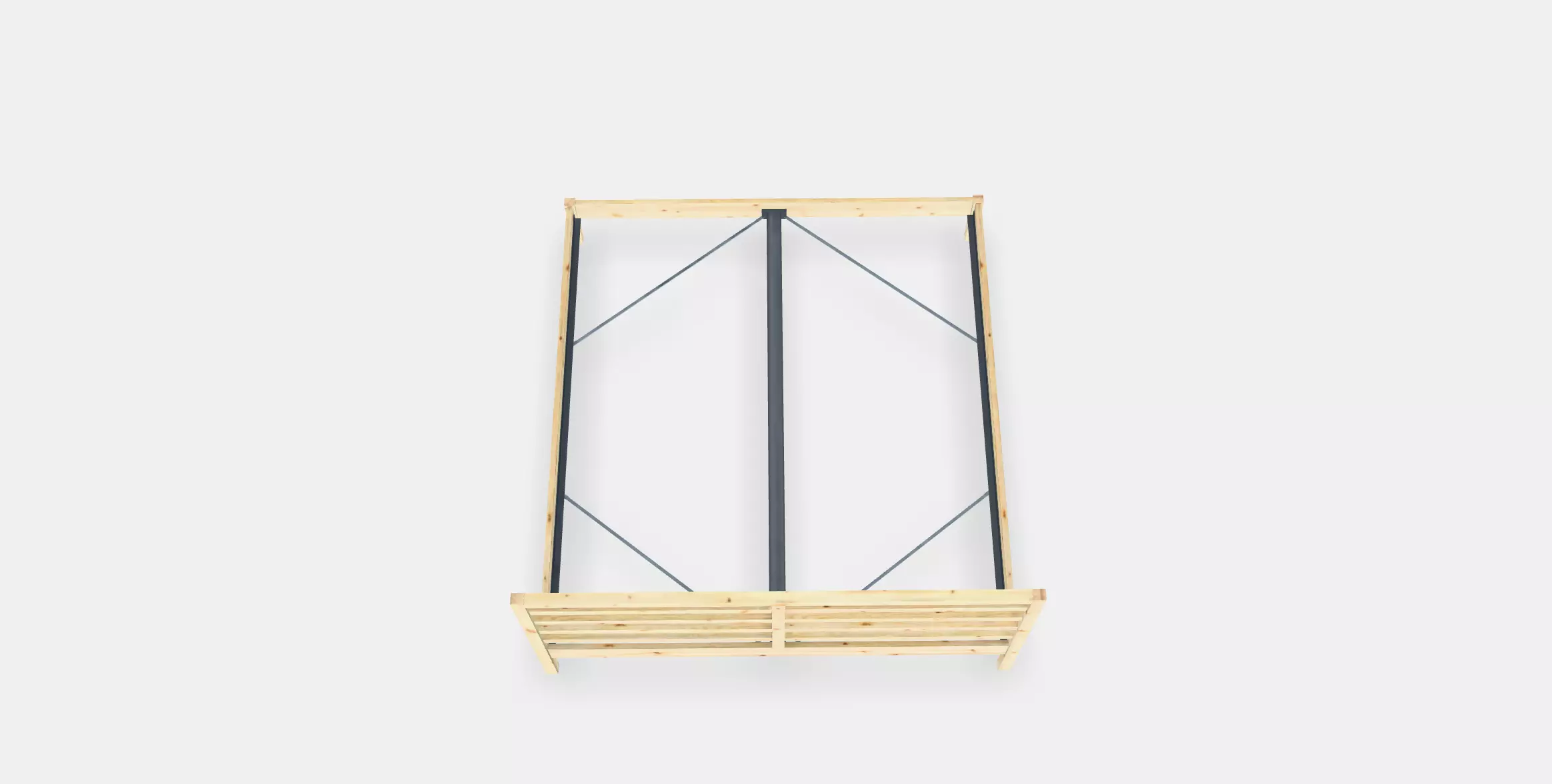 TARVA Bed frame Low-poly 3D model_0