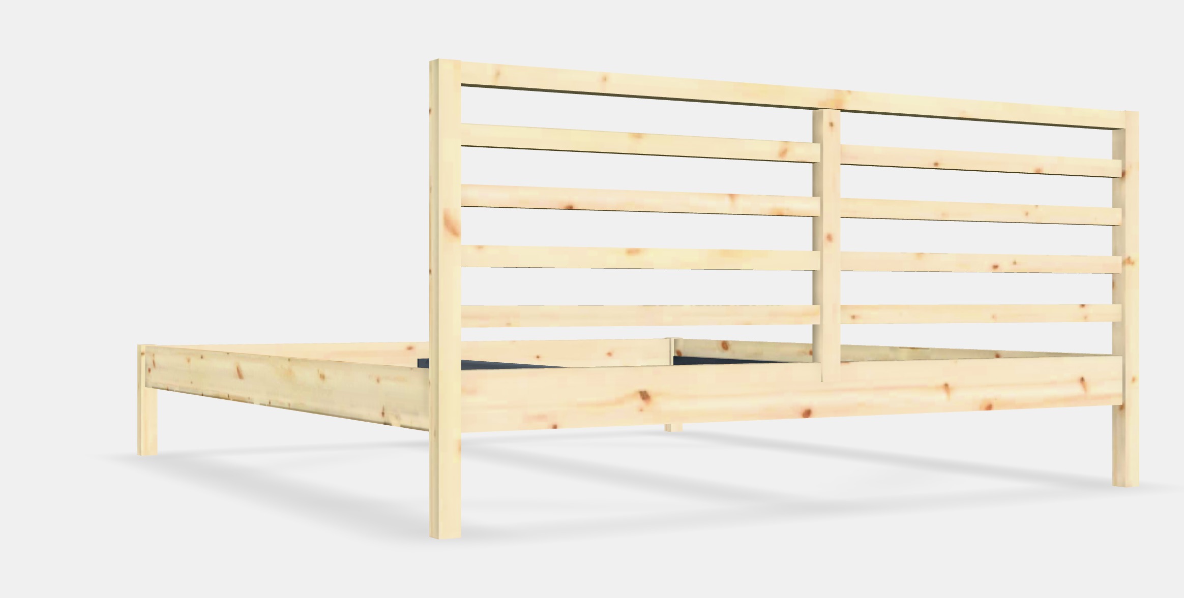 TARVA Bed frame Low-poly 3D model_2