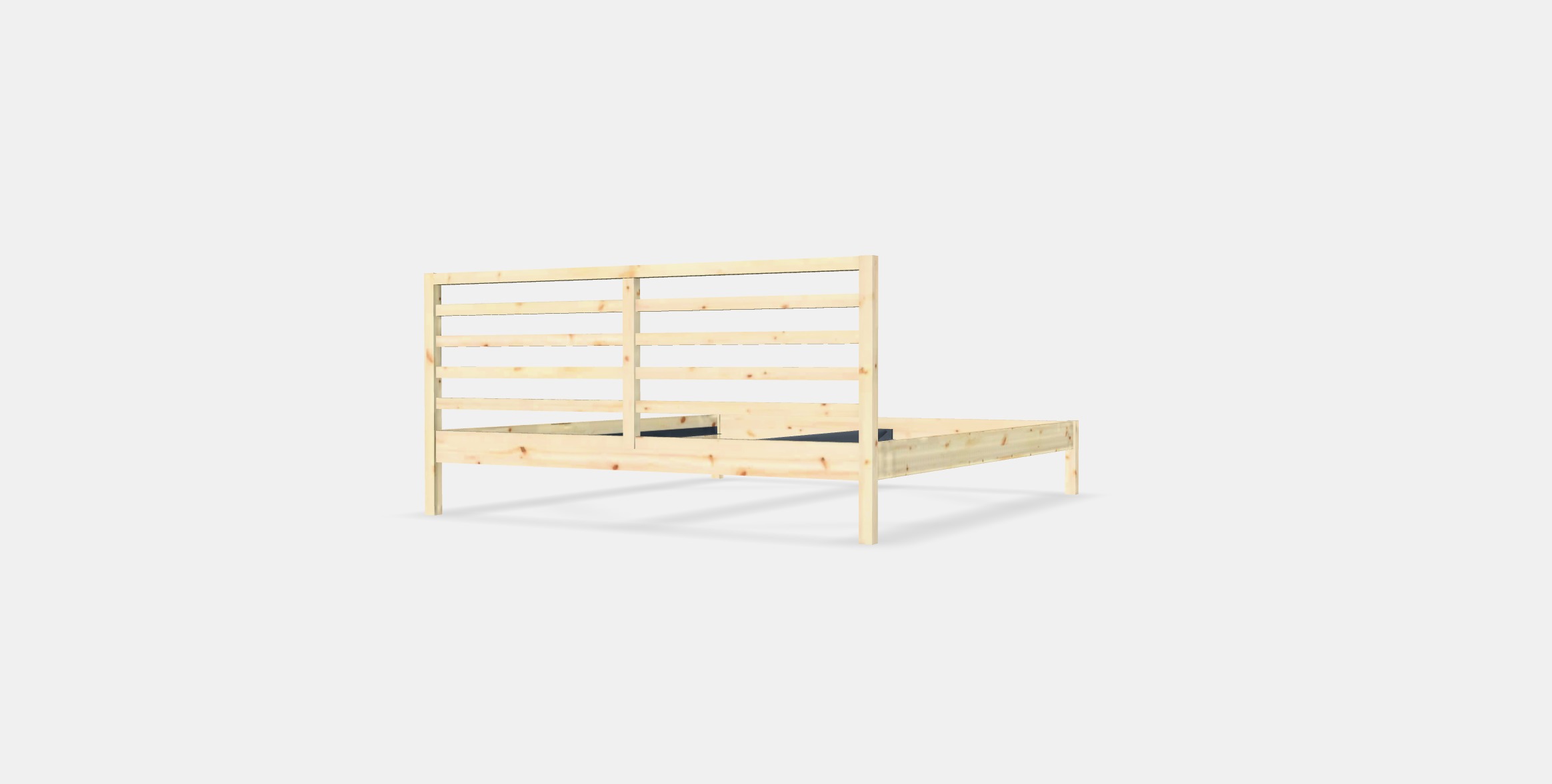 TARVA Bed frame Low-poly 3D model_5