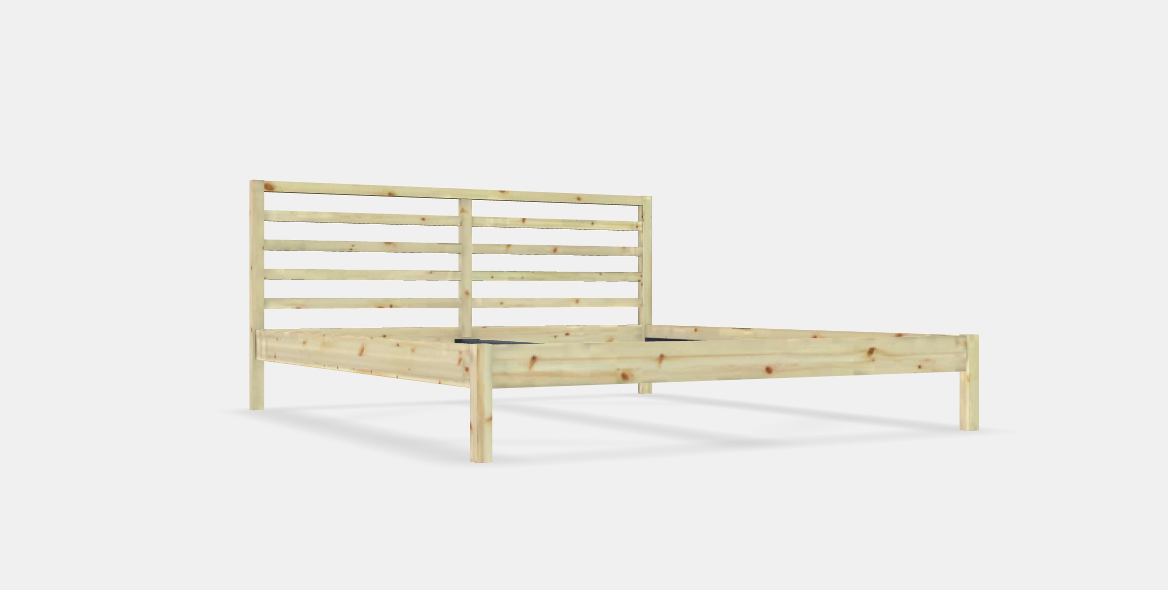TARVA Bed frame Low-poly 3D model_9