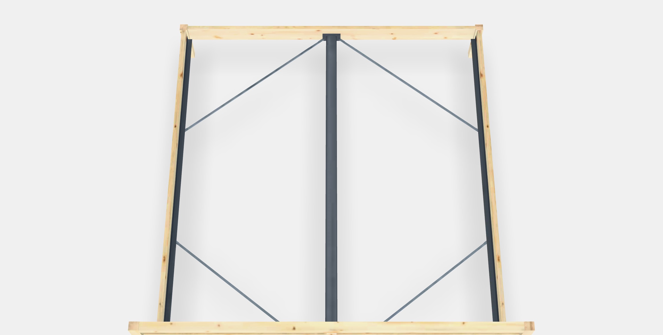 TARVA Bed frame Low-poly 3D model_4