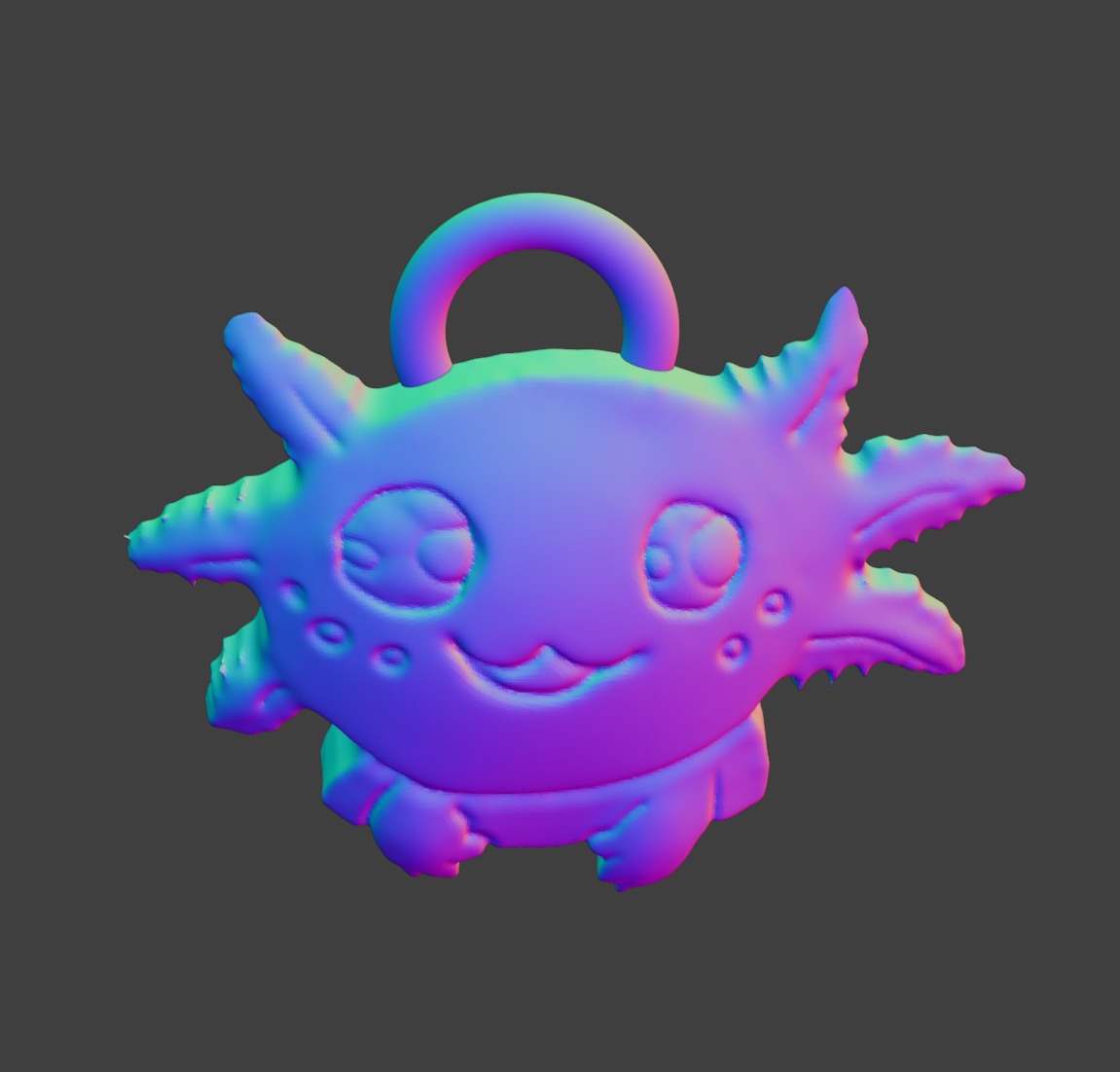 Axolotl Extra Cute 3D print model_10